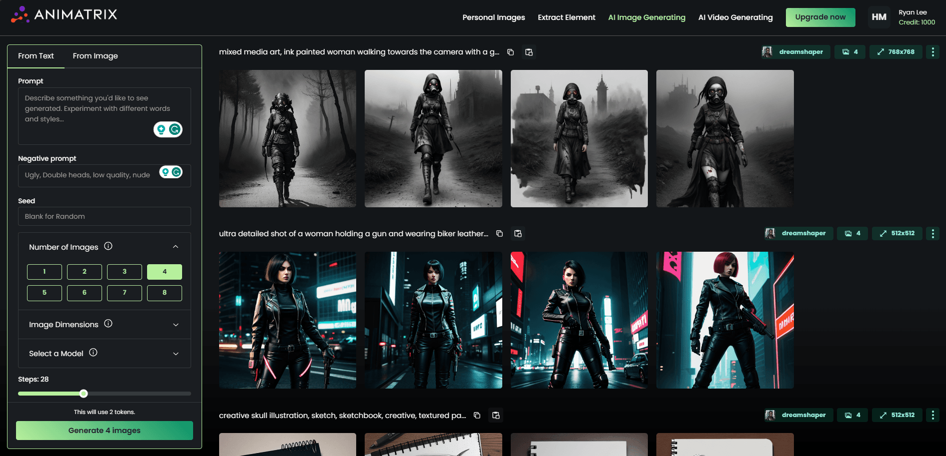 Animatrix Platform product interface